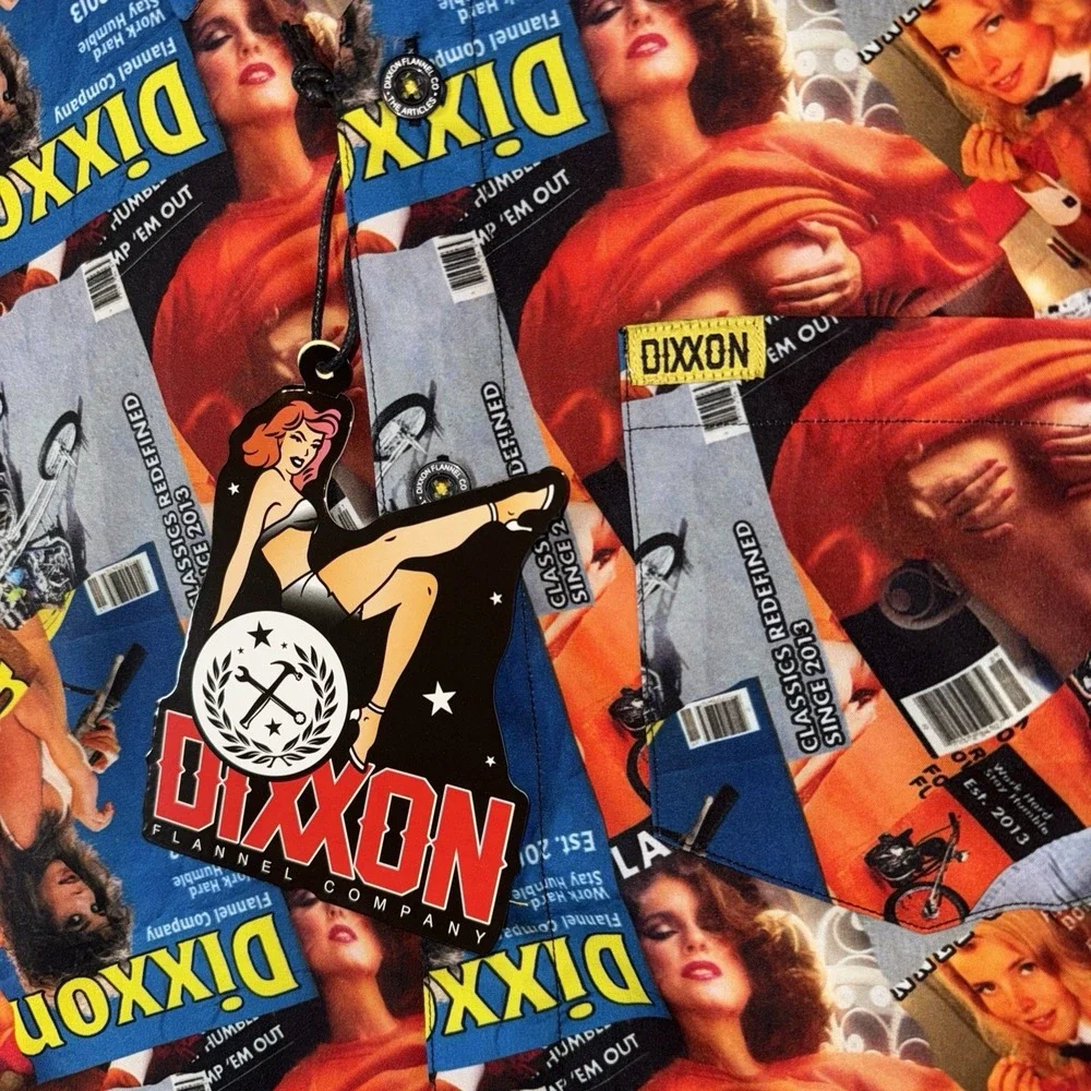 Dixxon Flannel Co Party Shirt THE ARTICLES Button Up Magazine Pin Up Sz L NEW - Picture 3 of 8